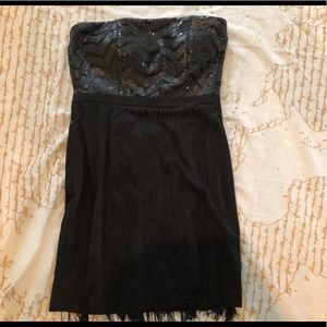Sak’s Minuet Black Fringe Dress